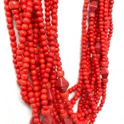 Mardi Gras Spot Beads 27" Orange Glass Bead Necklace (Dozen) 9 Mardi Gras Spot Beads 27