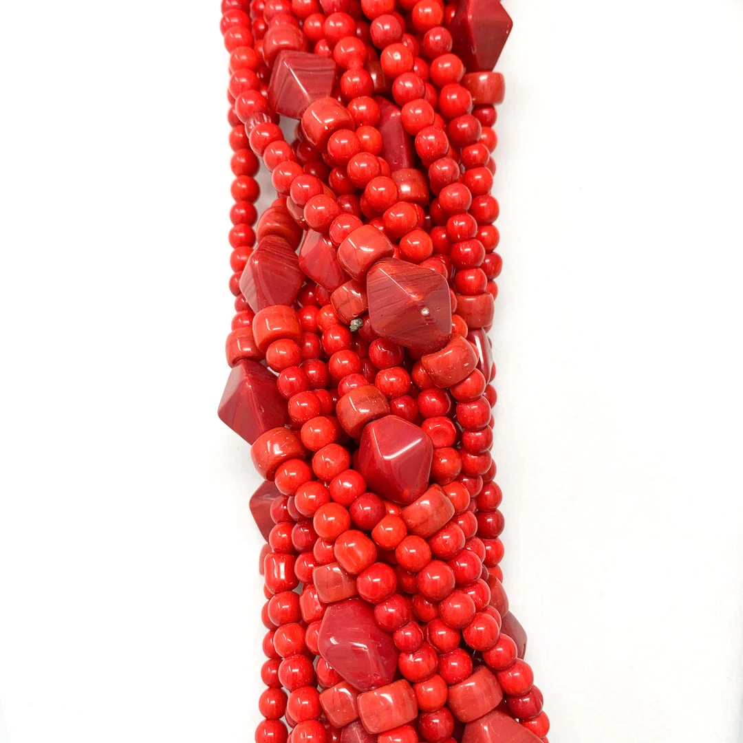 Mardi Gras Spot Beads 27" Orange Glass Bead Necklace (Dozen) 7 Mardi Gras Spot Beads 27" Orange Glass Bead Necklace (Dozen)