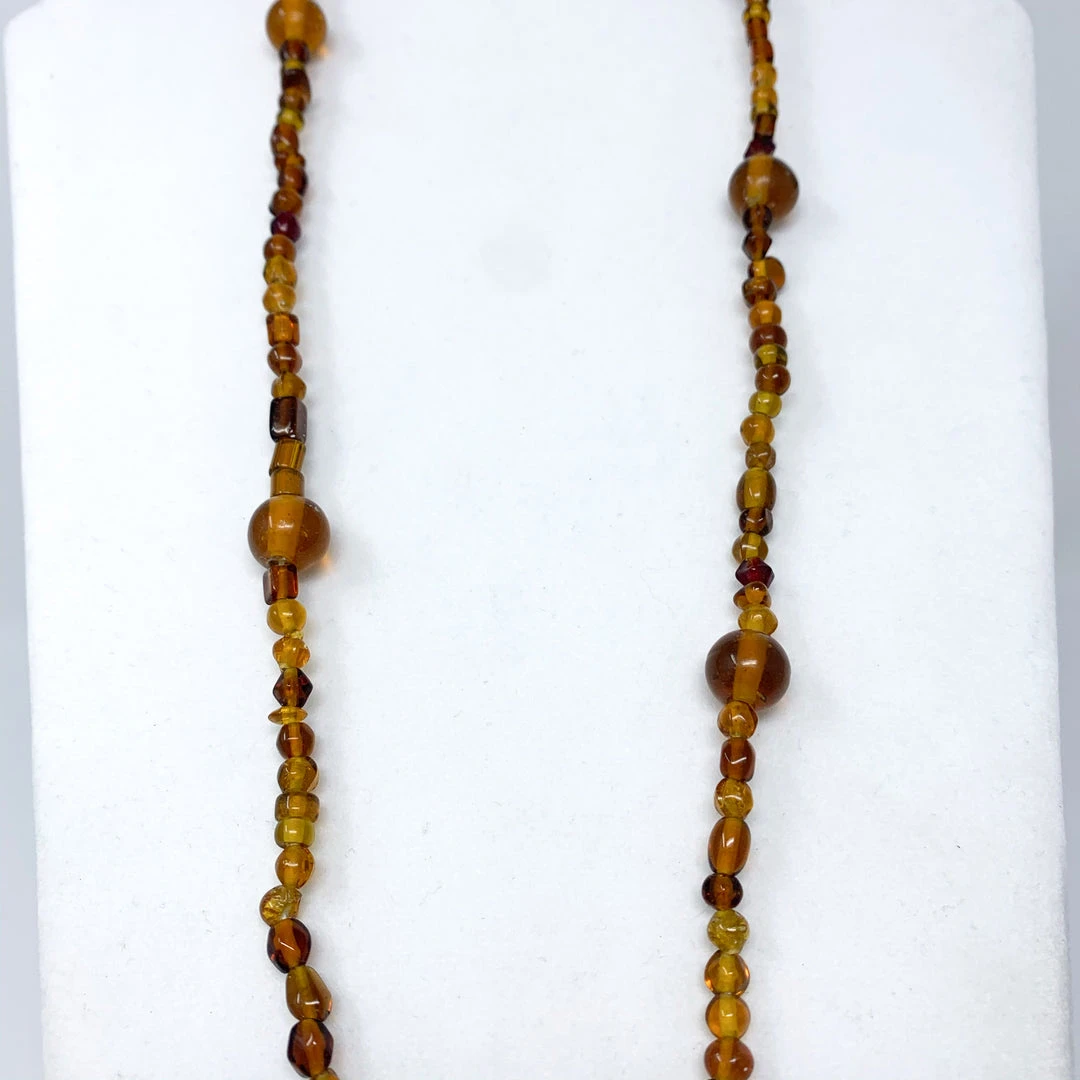 Mardi Gras Spot Beads 27" Brown Glass Bead Necklace (Dozen) 6 Mardi Gras Spot Beads 27" Brown Glass Bead Necklace (Dozen)
