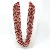 Mardi Gras Spot Beads 27" Clear/Red Glass Bead Necklace (Dozen)