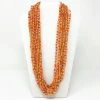 Mardi Gras Spot 27" Clear/Orange Glass Bead Necklace (Dozen) Beads
