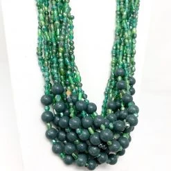 Mardi Gras Spot 27" Green Glass Bead Necklace (Dozen) Beads 11 Mardi Gras Spot 27