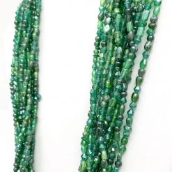 Mardi Gras Spot 27" Green Glass Bead Necklace (Dozen) Beads 12 Mardi Gras Spot 27