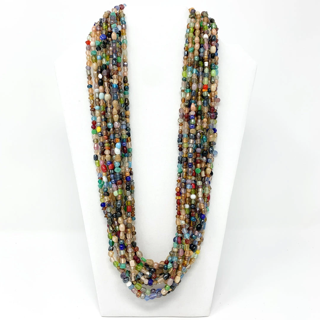 Mardi Gras Spot Beads 27" Multicolor Glass Bead Necklace (Dozen) Mardi Gras Spot Beads 27" Multicolor Glass Bead Necklace (Dozen)