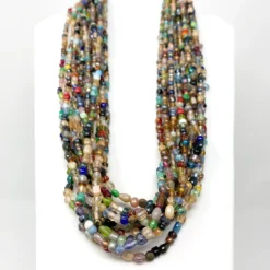 Mardi Gras Spot Beads 27" Multicolor Glass Bead Necklace (Dozen) 3 Mardi Gras Spot Beads 27