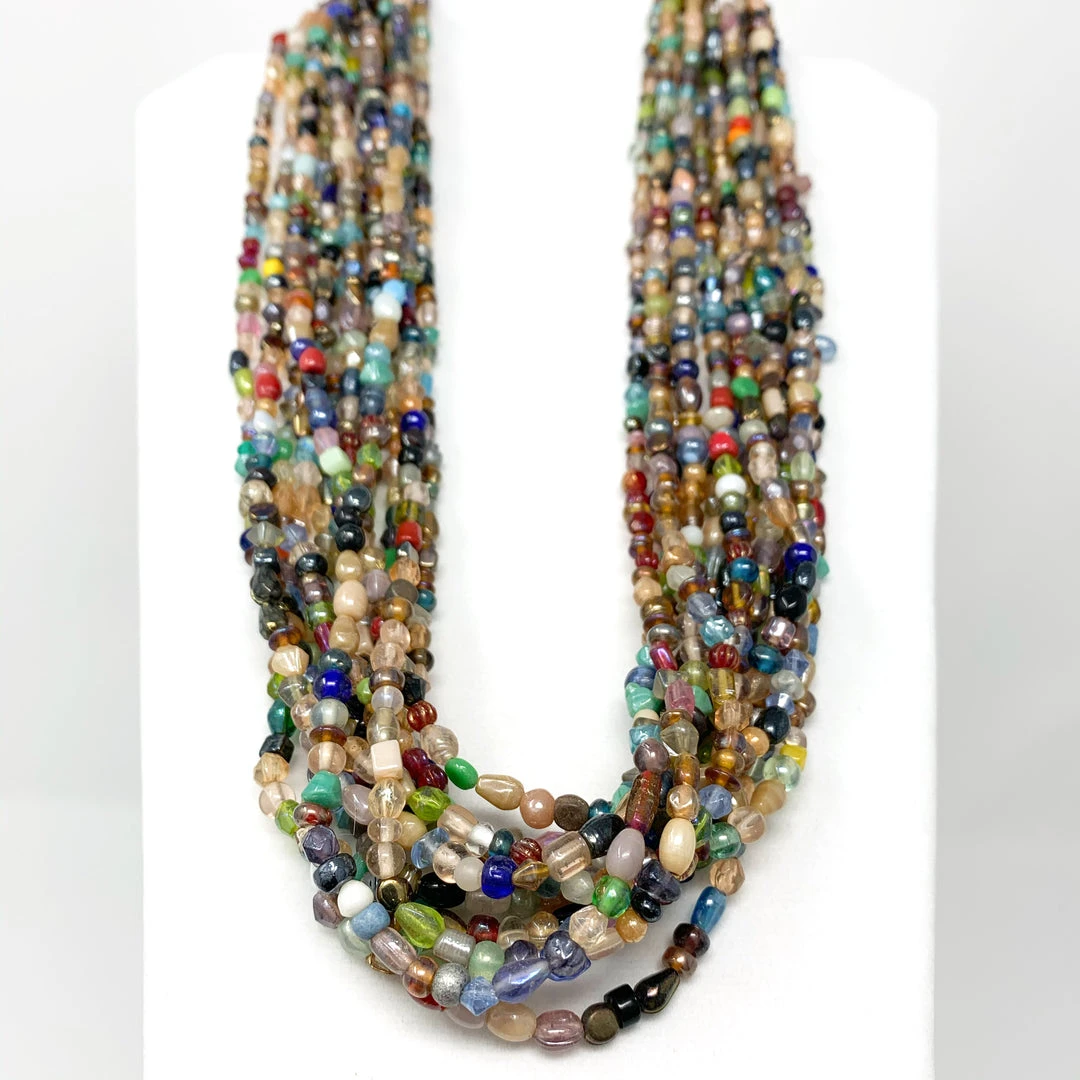 Mardi Gras Spot Beads 27" Multicolor Glass Bead Necklace (Dozen) Mardi Gras Spot Beads 27" Multicolor Glass Bead Necklace (Dozen)