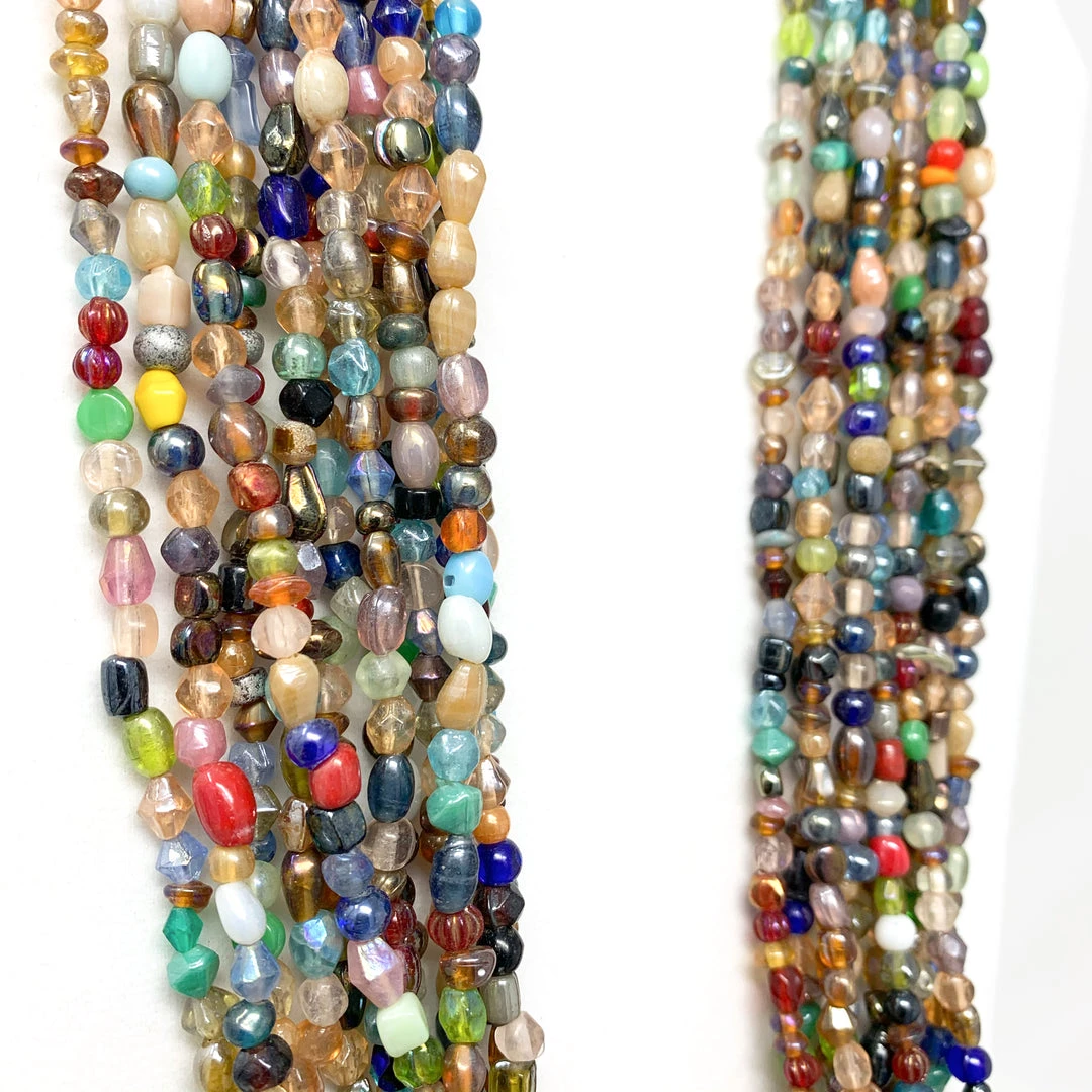 Mardi Gras Spot Beads 27" Multicolor Glass Bead Necklace (Dozen) Mardi Gras Spot Beads 27" Multicolor Glass Bead Necklace (Dozen)
