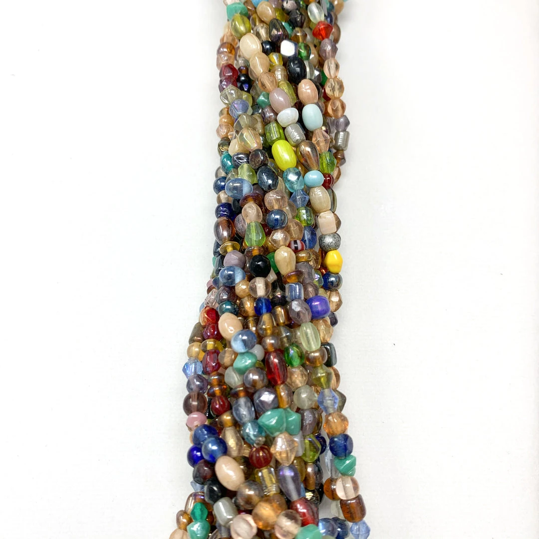 Mardi Gras Spot Beads 27" Multicolor Glass Bead Necklace (Dozen) Mardi Gras Spot Beads 27" Multicolor Glass Bead Necklace (Dozen)