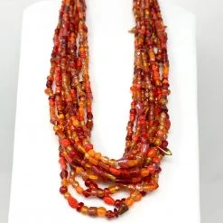 Mardi Gras Spot 27" Multicolor Glass Bead Necklace (Dozen)