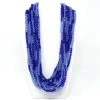 Mardi Gras Spot 27" Blue Glass Bead Necklace (Dozen) 1 Mardi Gras Spot 27" Blue Glass Bead Necklace (Dozen)