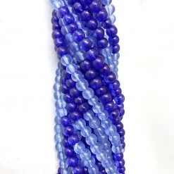 Mardi Gras Spot 27" Blue Glass Bead Necklace (Dozen) 11 Mardi Gras Spot 27