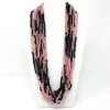 Mardi Gras Spot 27" Black And Pink Glass Bead Necklace (Dozen) Beads 2 Mardi Gras Spot 27" Black And Pink Glass Bead Necklace (Dozen) Beads
