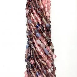 Mardi Gras Spot 27" Rose/Purple Glass Bead Necklace (Dozen) Beads 11 Mardi Gras Spot 27