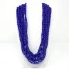 Mardi Gras Spot 27" Royal Blue Glass Bead Necklace (Dozen) 2 Mardi Gras Spot 27" Royal Blue Glass Bead Necklace (Dozen)
