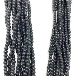 Mardi Gras Spot 27" Black Glass Bead Necklace (Dozen) Beads 9 Mardi Gras Spot 27