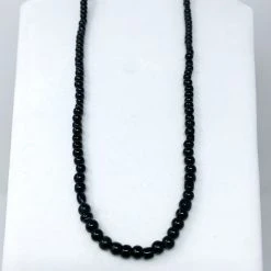 Mardi Gras Spot 27" Black Glass Bead Necklace (Dozen) Beads 10 Mardi Gras Spot 27