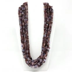 Mardi Gras Spot Beads 27" Purple Glass Bead Necklace (Dozen)