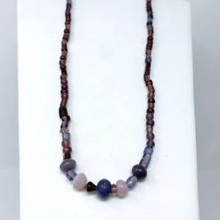 Mardi Gras Spot Beads 27" Purple Glass Bead Necklace (Dozen) 10 Mardi Gras Spot Beads 27