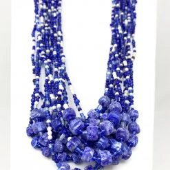 Mardi Gras Spot 27" Multicolor Glass Bead Necklace (Dozen)