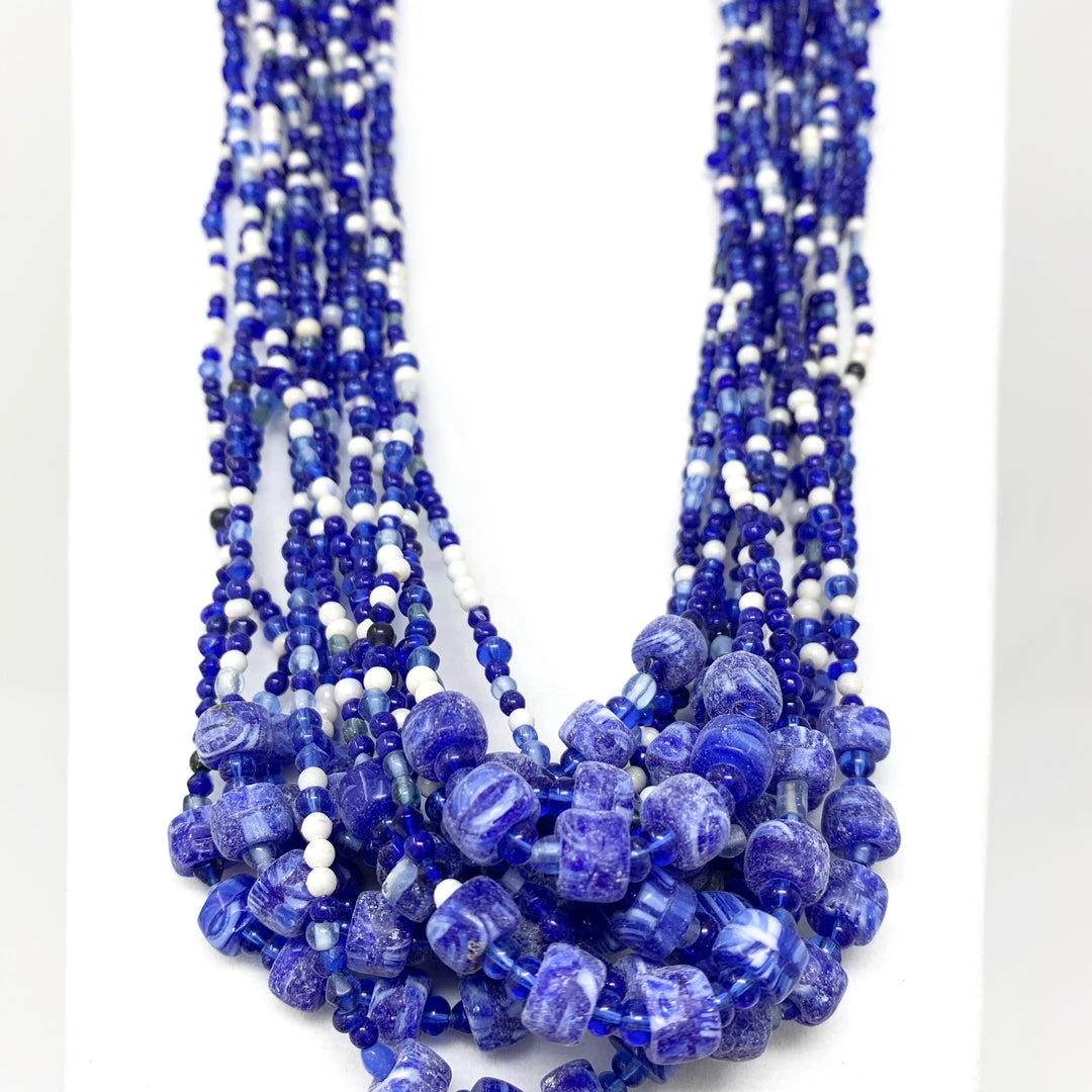 Mardi Gras Spot 27" Multicolor Glass Bead Necklace (Dozen) 4 Mardi Gras Spot 27" Multicolor Glass Bead Necklace (Dozen)