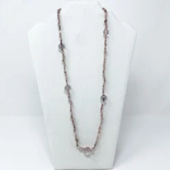 Mardi Gras Spot 27" Clear/Purple Glass Bead Necklace (Dozen) Beads 5 Mardi Gras Spot 27