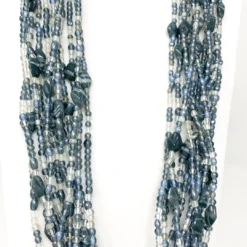 Mardi Gras Spot 27" Clear/Gray Glass Bead Necklace (Dozen) 4 Mardi Gras Spot 27