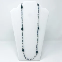 Mardi Gras Spot 27" Clear/Gray Glass Bead Necklace (Dozen) 5 Mardi Gras Spot 27
