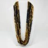 Mardi Gras Spot 27" Black And Golden Glass Bead Necklace (Dozen) Beads 2 Mardi Gras Spot 27" Black And Golden Glass Bead Necklace (Dozen) Beads