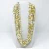 Mardi Gras Spot Glass Beads 27" Yellow/White (Dozen) 2 Mardi Gras Spot Glass Beads 27" Yellow/White (Dozen)
