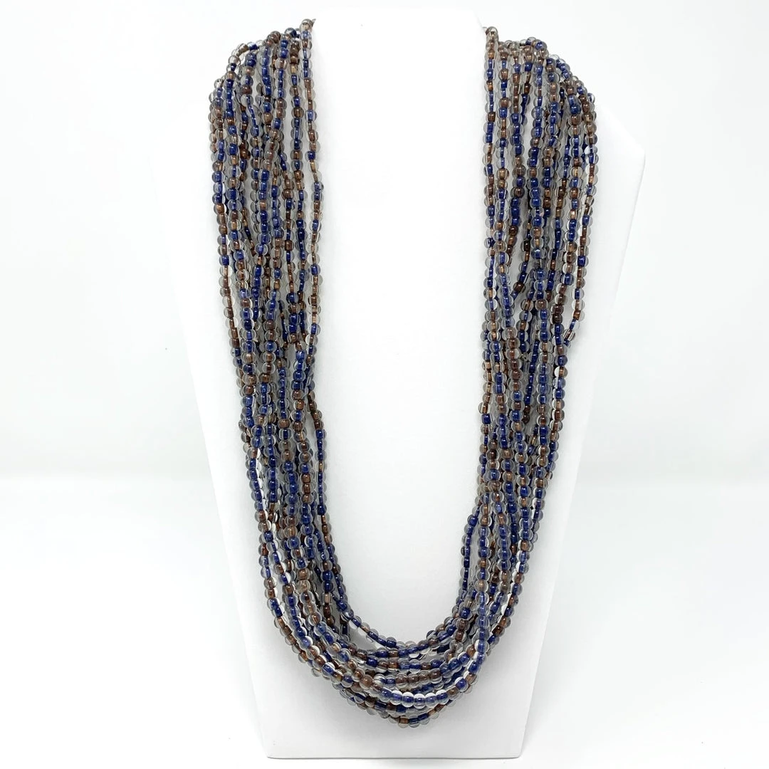 Mardi Gras Spot 27" Multicolor Glass Bead Necklace (Dozen) 3 Mardi Gras Spot 27" Multicolor Glass Bead Necklace (Dozen)