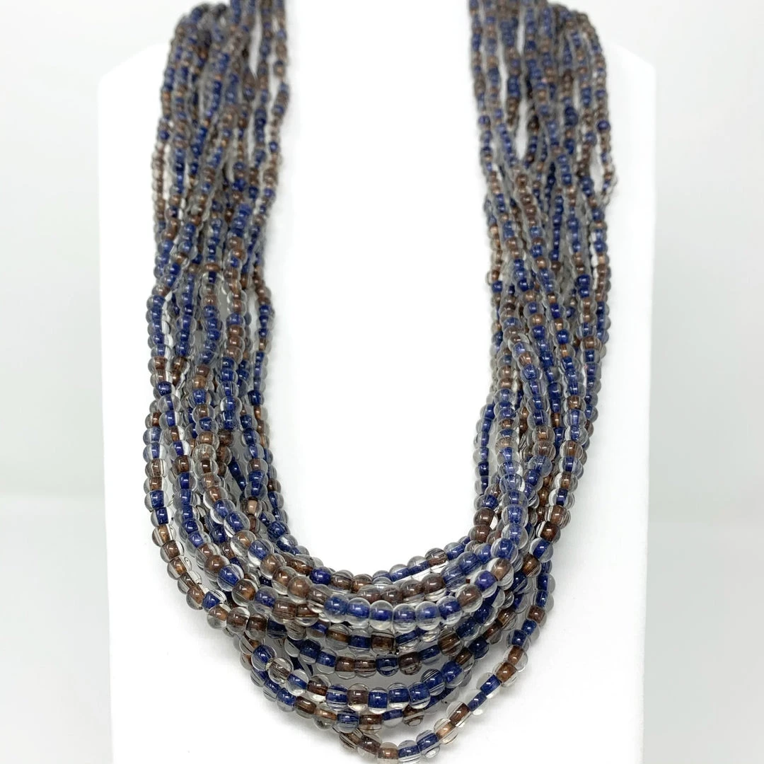 Mardi Gras Spot 27" Multicolor Glass Bead Necklace (Dozen) 4 Mardi Gras Spot 27" Multicolor Glass Bead Necklace (Dozen)