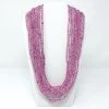 Mardi Gras Spot 27" Clear/Pink Glass Bead Necklace (Dozen) Beads