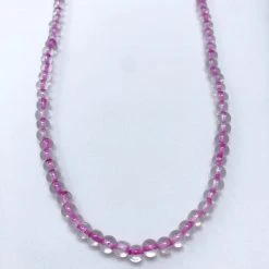 Mardi Gras Spot 27" Clear/Pink Glass Bead Necklace (Dozen) Beads 10 Mardi Gras Spot 27