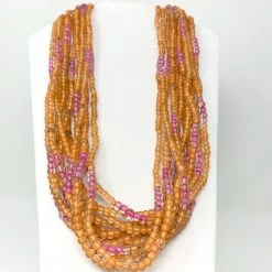 Mardi Gras Spot 27" Multicolor Glass Bead Necklace (Dozen)