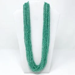 Sale 27" Clear/Light Green Glass Bead Necklace (Dozen)