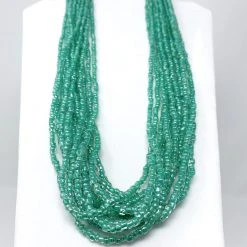 Sale 27" Clear/Light Green Glass Bead Necklace (Dozen)