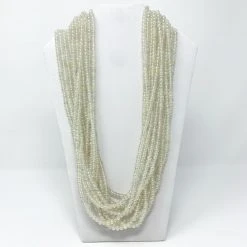 Mardi Gras Spot 27" Clear Glass Bead Necklace (Dozen) Beads