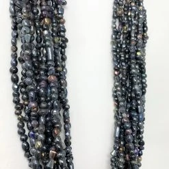 Mardi Gras Spot Beads 27" Large Opalescent Metallic Glass Bead Necklace (Dozen) 9 Mardi Gras Spot Beads 27