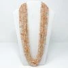 Mardi Gras Spot 27" Clear/Light Orange Glass Bead Necklace (Dozen) Beads 1 Mardi Gras Spot 27" Clear/Light Orange Glass Bead Necklace (Dozen) Beads