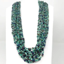 Mardi Gras Spot Beads 27" Multicolor Glass Bead Necklace (Dozen)