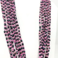 Mardi Gras Spot 27" Black/Pink Glass Bead Necklace (Dozen) 4 Mardi Gras Spot 27