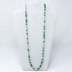 Mardi Gras Spot Beads 27" Clear/Light Green Glass Bead Necklace (Dozen) 10 Mardi Gras Spot Beads 27