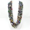 Mardi Gras Spot 27" Double Stranded Multicolor Glass Bead Necklace (Dozen) Beads