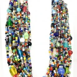 Mardi Gras Spot 27" Double Stranded Multicolor Glass Bead Necklace (Dozen) Beads 9 Mardi Gras Spot 27