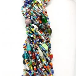 Mardi Gras Spot 27" Double Stranded Multicolor Glass Bead Necklace (Dozen) Beads 11 Mardi Gras Spot 27