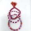 Mardi Gras Spot 7" Glass Beads - Hot Pink And Light Pink Bracelets (Dozen) 1 Mardi Gras Spot 7" Glass Beads - Hot Pink And Light Pink Bracelets (Dozen)