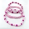 Mardi Gras Spot 7" Glass Bead Bracelets - Hot Pink And Light Pink (36 Pieces) 1 Mardi Gras Spot 7" Glass Bead Bracelets - Hot Pink And Light Pink (36 Pieces)