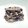 Mardi Gras Spot Beads 7" Glass Bead Bracelets - Multi Shades Of Purple (Dozen)