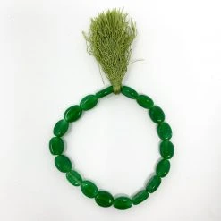 Mardi Gras Spot Beads 7" Glass Bead Bracelets - Green Single Stranded (Dozen) 9 Mardi Gras Spot Beads 7