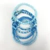 Mardi Gras Spot 7" Glass Bead Bracelets - Light Blue (Dozen) 1 Mardi Gras Spot 7" Glass Bead Bracelets - Light Blue (Dozen)